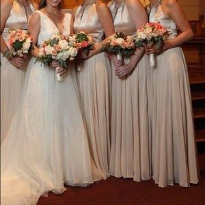Gold/champagne bridesmaid dress